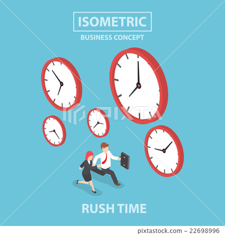 Businessman and businesswoman in rush hour Businessman and businesswoman in rush hour 22698996