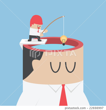 Businessman get idea from human head Businessman get idea from human head 22698997