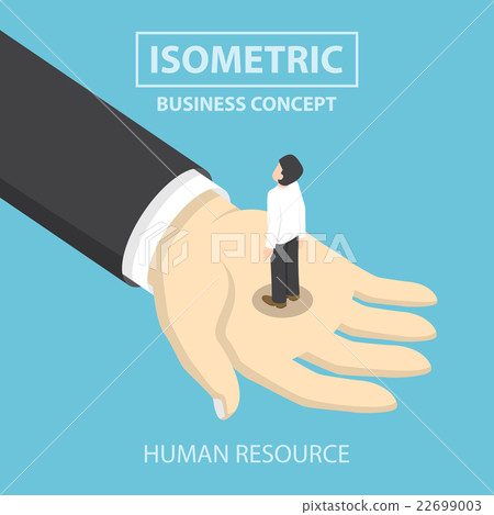 Businessman standing on the big hand Businessman standing on the big hand 22699003