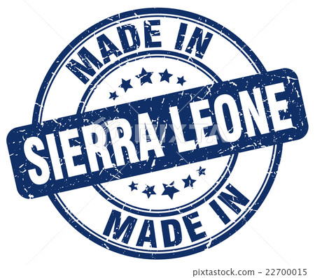 made in Sierra Leone blue grunge round stamp made in Sierra Leone blue grunge round stamp 22700015