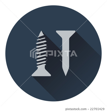 Icon of screw and nail Icon of screw and nail 22701429