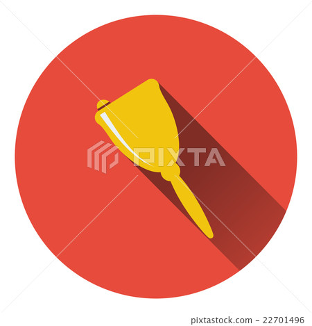 Flat design icon of School hand bell in ui colors - Stock Illustration ...