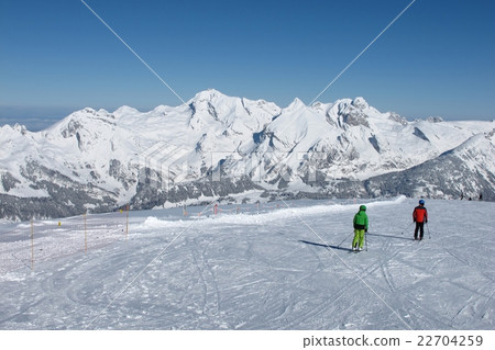 Skier in the ski area Toggenburg, Mt  Saentis 22704259