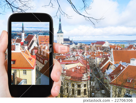 tourist photographs Tallinn city cityscape 22706306
