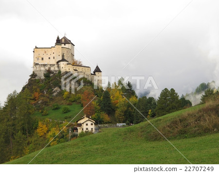 Castle Tarasp in autumn 22707249