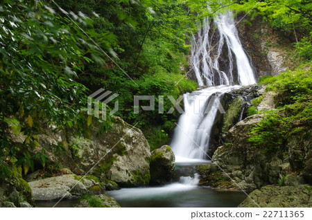 Waterfall which flowed out from grandmothersama, Falls of Jomoji Temple, also called longevity waterfall, because the priest drank this water and lived for quite a long time 22711365