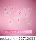 Breast cancer awarenss pink ribbon and map design 22712033