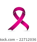 Breast cancer logo for poster, pink ribbon 22712036
