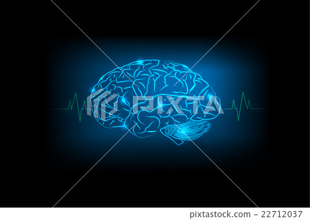 Brain Concept of blue background - Stock Illustration [22712037] - PIXTA