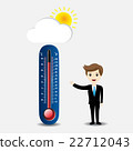 businessman with hot thermometer 22712043