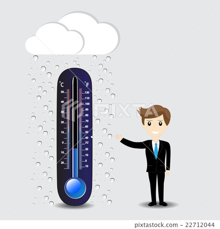 businessman with cold thermometer businessman with cold thermometer 22712044