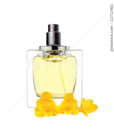 women's perfume in beautiful bottle and freesia 22712902