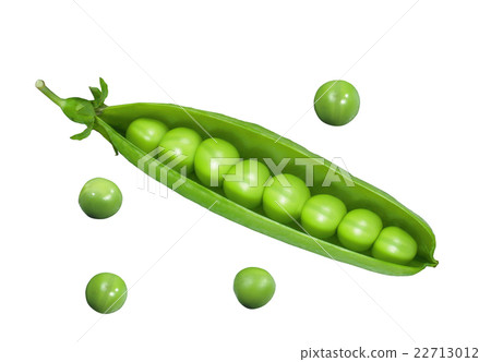 Green peas isolated on white 22713012