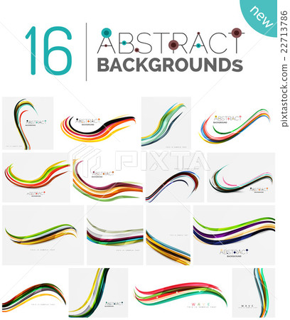 Collection of wave abstract backgrounds Collection of wave abstract backgrounds 22713786