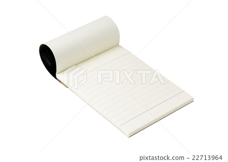 blank pages of a notebook open slightly isolated blank pages of a notebook open slightly isolated 22713964