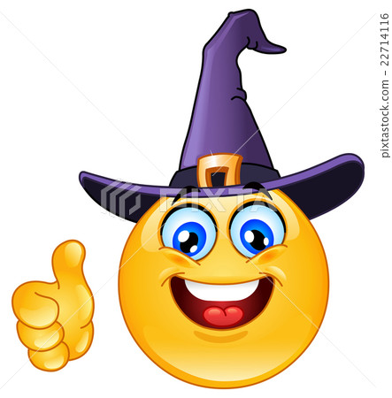 Emoticon with witch hat 22714116
