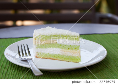 Pandan layered cake Traditional Indonesian desert Pandan layered cake Traditional Indonesian desert 22716975