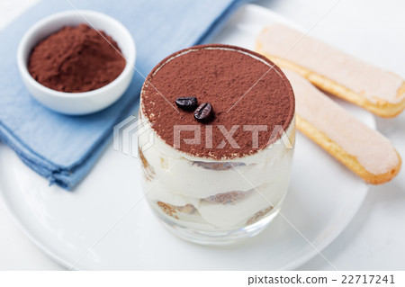 Tiramisu, traditional Italian dessert in glass 22717241