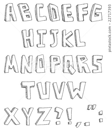 Hand drawn alphabet Hand drawn alphabet 22717393