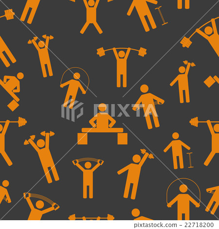 Seamless background with athletes Seamless background with athletes 22718200