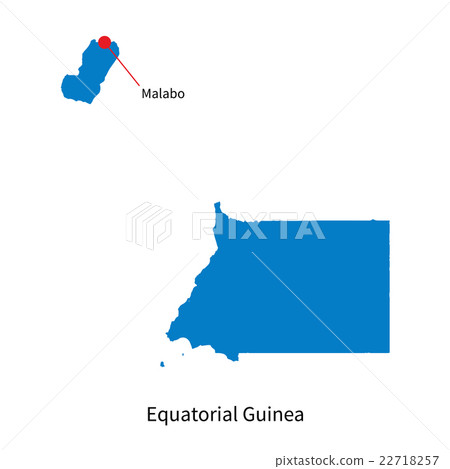 Detailed vector map of Equatorial Guinea and 22718257