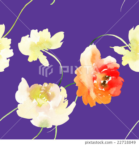 Seamless pattern with flowers watercolor Seamless pattern with flowers watercolor 22718849
