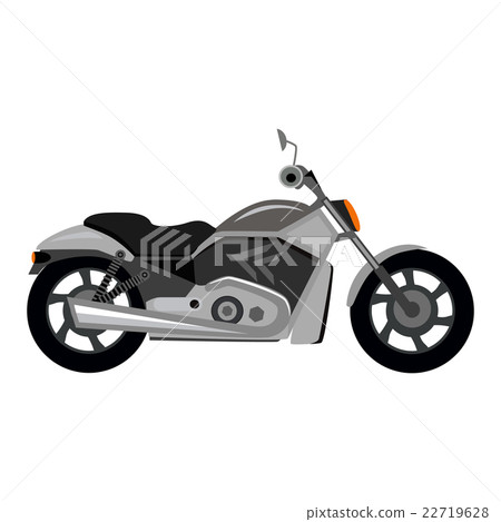 Cool Motorcycle Isolated on White Background Cool Motorcycle Isolated on White Background 22719628