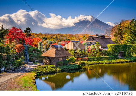 Mt. Fuji and Traditional Village 22719786