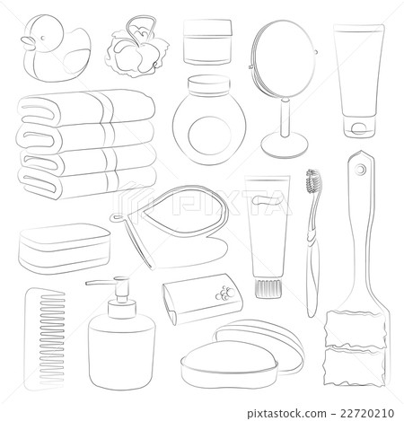 Set of Bath Accessories - Stock Illustration [22720210] - PIXTA