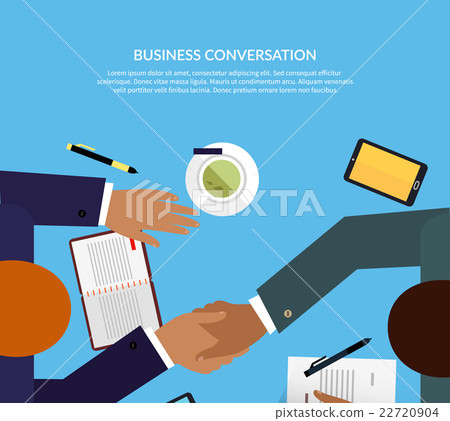 Business Conversation Design Color Flat 22720904
