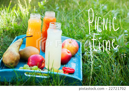 Juice Different Colors Bottles Fruits Text 22721702