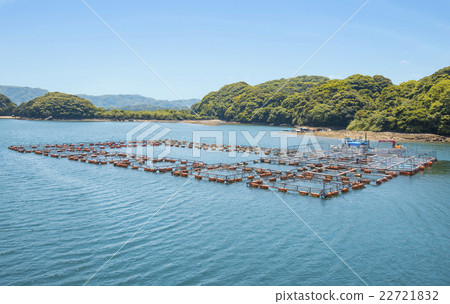 Thai culturing raft seen in the sea of Kujuku Island (Sasebo City, Nagasaki prefecture) 22721832