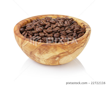 roasted coffee beans in olive wood bowl roasted coffee beans in olive wood bowl 22722116