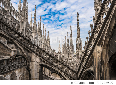 Roof terraces of Milan Cathedral, Lombardia, Italy 22722600