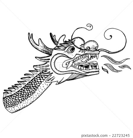 Chinese hand drawn vector dragon. 22723245
