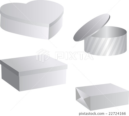 Set of flat blank boxes. Template for your design 22724166
