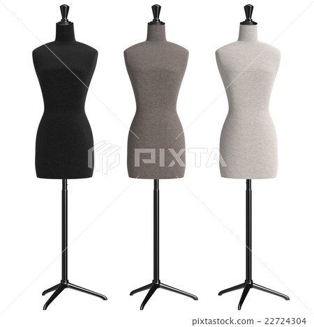Female mannequins retro style, front view Female mannequins retro style, front view 22724304