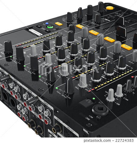 Dj mixer control panel, close view 22724383