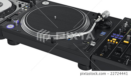 Professional dj turntable, zoomed view 22724441