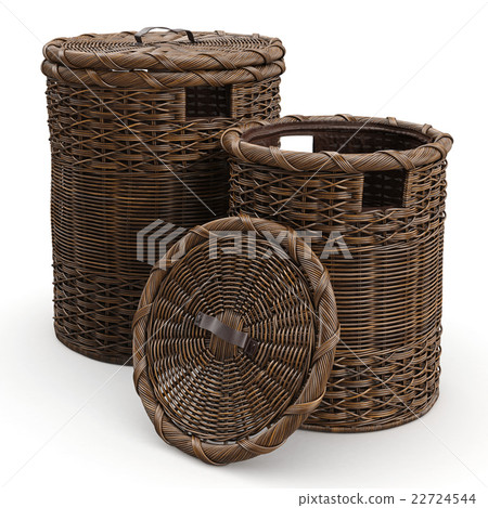 Round wicker baskets 22724544