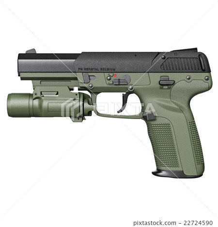Gun green military, police, side view 22724590