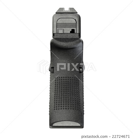 Gun metallic police, military, back view 22724671