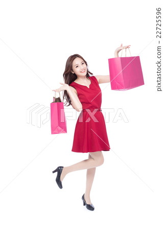 happy shopping young woman happy shopping young woman 22725596