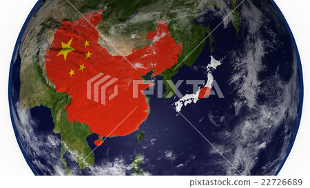 3DCG Earth China and Japan Up 22726689