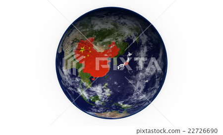 3DCG地球中國和日本 22726690