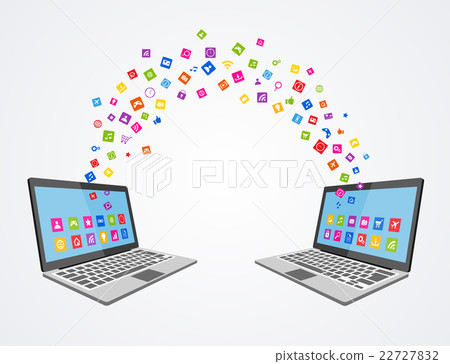 Data syncronizing concept flat illustration 22727832