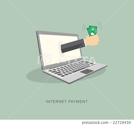 Internet payment flat illiustration Internet payment flat illiustration 22728430