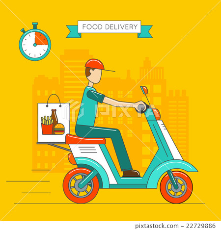 Scooter isolated. Delivery transport icon. Scooter isolated. Delivery transport icon. 22729886