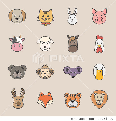 animal face set animal face set 22731409