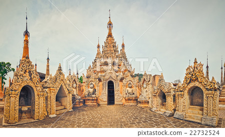 Takhaung Mwetaw Paya in Sankar. Myanmar. Panorama Takhaung Mwetaw Paya in Sankar. Myanmar. Panorama 22732524